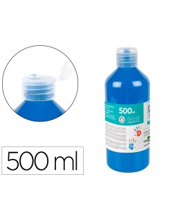 Pintura dedos liderpapel botella de 500 ml azul