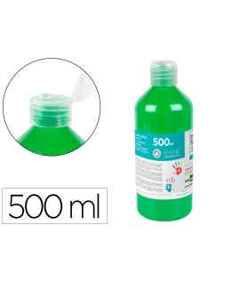 Pintura dedos liderpapel botella de 500 ml verde