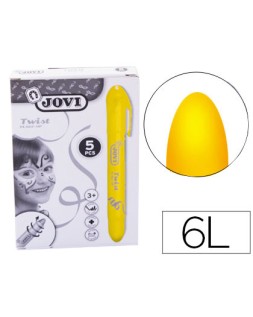Barra de maquillaje jovi twist make-up amarillo caja de 5 unidades