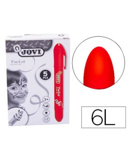 Barra de maquillaje jovi twist make-up rojo caja de 5 unidades