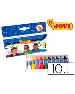 Barra maquillaje jovi caja de 10 colores surtidos