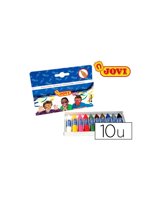 Barra maquillaje jovi caja de 10 colores surtidos