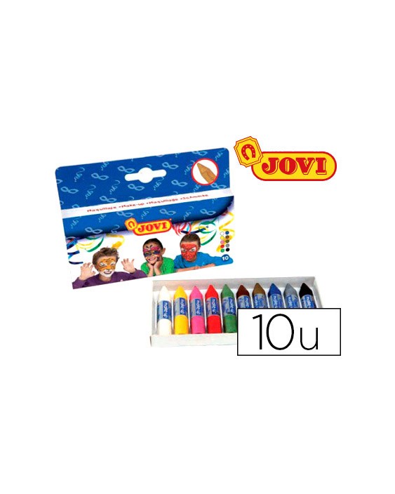 Barra maquillaje jovi caja de 10 colores surtidos