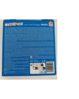 Pintura a dedos maped color peps caja de 4 botes colores surtidos 80 gr