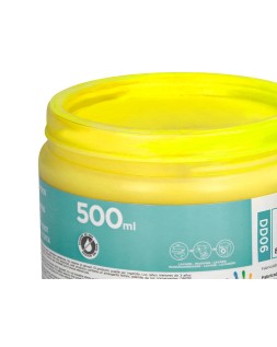 Pintura dedos liderpapel tarrina de 500 ml amarillo