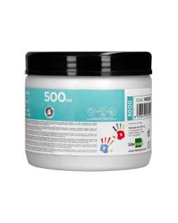 Pintura dedos liderpapel tarrina de 500 ml blanco