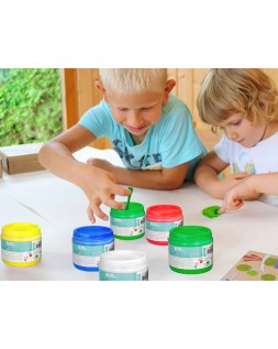 Pintura dedos liderpapel tarrina de 500 ml blanco