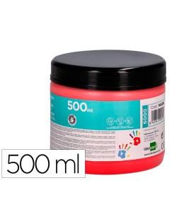Pintura dedos liderpapel tarrina de 500 ml rojo