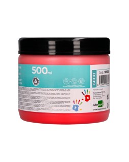 Pintura dedos liderpapel tarrina de 500 ml rojo