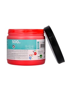 Pintura dedos liderpapel tarrina de 500 ml rojo
