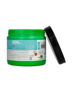 Pintura dedos liderpapel tarrina de 500 ml verde