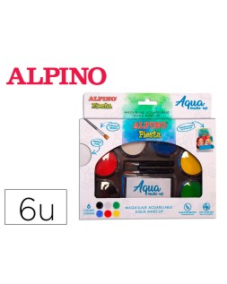 Paleta maquillaje alpino acuarelable pro 6 colores surtidos