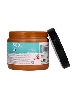 Pintura dedos liderpapel marron tarrina de 500 cc