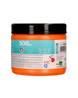 Pintura dedos liderpapel naranja tarrina de 500 cc