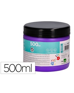 Pintura dedos liderpapel violeta tarrina de 500 cc