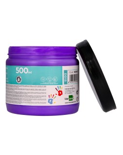 Pintura dedos liderpapel violeta tarrina de 500 cc
