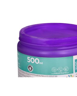 Pintura dedos liderpapel violeta tarrina de 500 cc