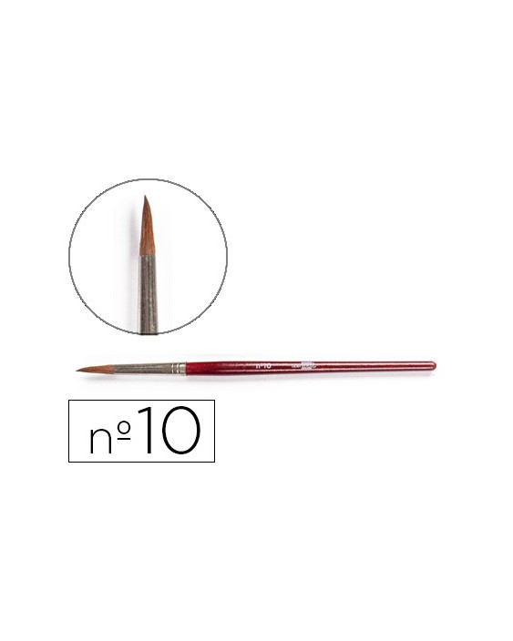 Pinceles acuarela liderpapel nº 10 virola cromada pelo engomado