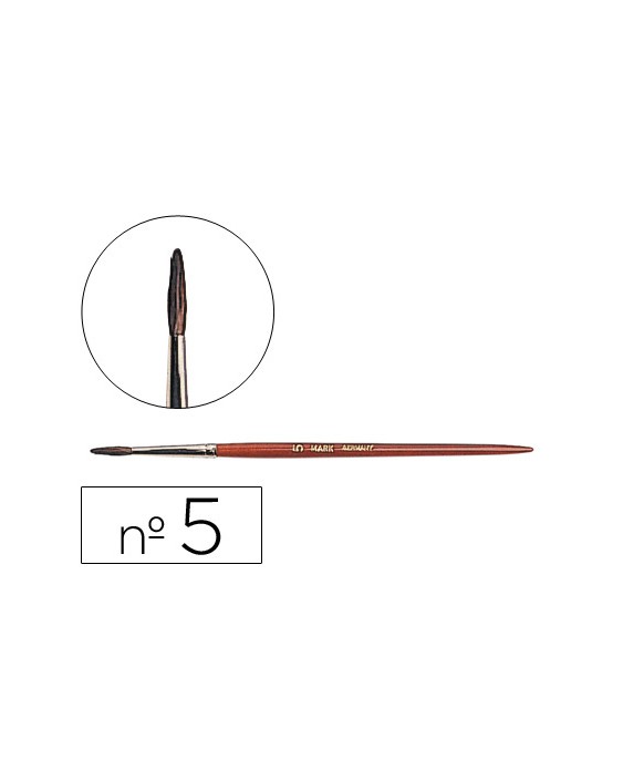 Pinceles acuarela liderpapel nº 5 virola cromada pelo engomado