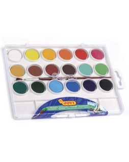 Acuarela jovi 18 colores con pincel estuche de plastico