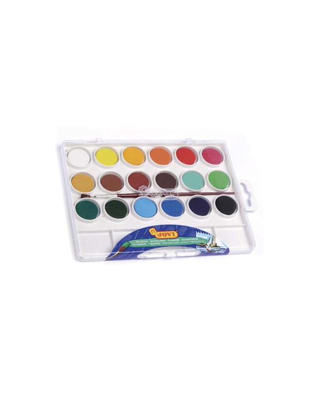 Acuarela jovi 18 colores con pincel estuche de plastico