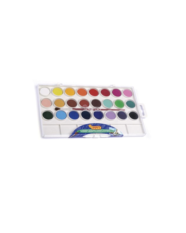 Acuarela jovi 24 colores con pincel estuche de plastico