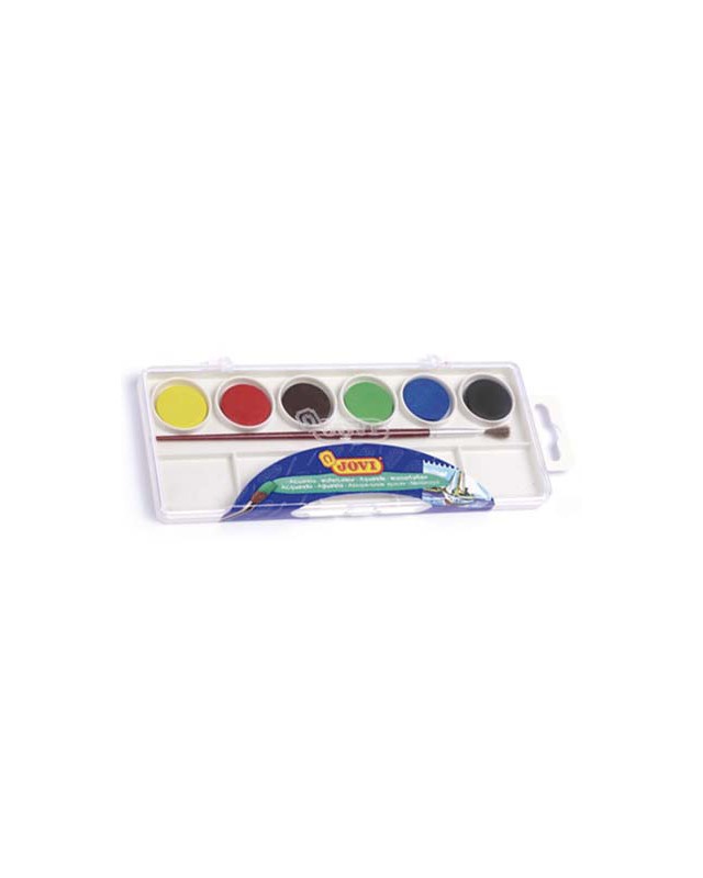 Acuarela jovi 6 colores con pincel estuche de plastico