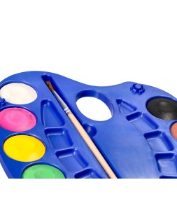 Acuarela liderpapel 12 colores con pincel y deposito incluye paleta de plastico