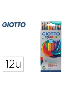Lapices de colores giotto stilnovo acuarelables caja de 12 colores surtidos
