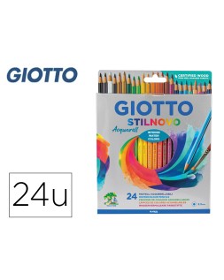 Lapices de colores giotto stilnovo acuarelables caja de 24 colores surtidos