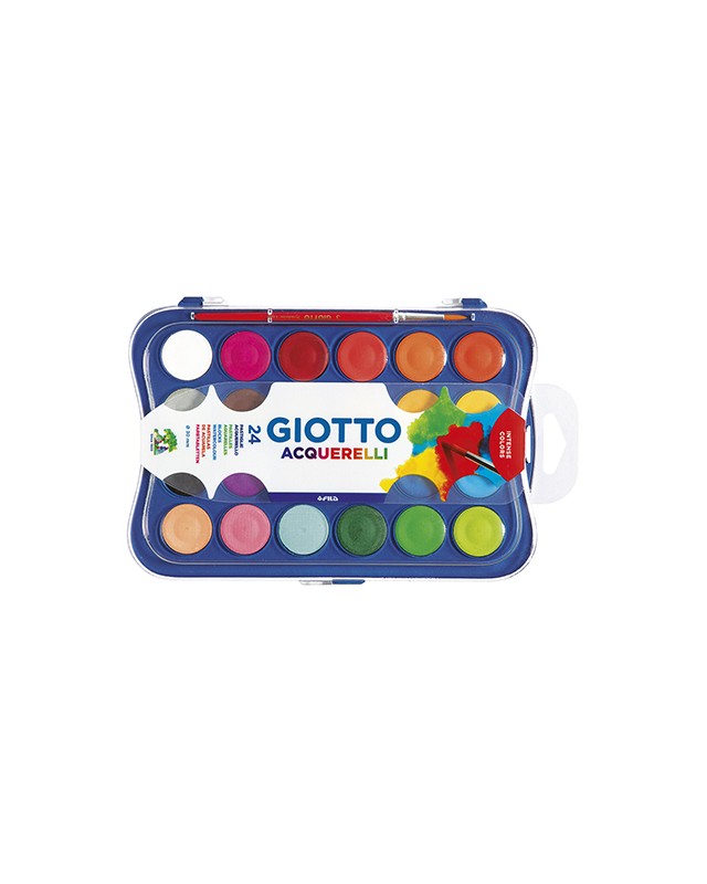 Acuarela giotto 24 colores con pincel estuche de plastico