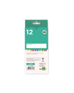 Lapices de colores acuarelables liderpapel caja de 12 unidades colores surtidos