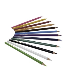 Lapices de colores acuarelables liderpapel caja de 12 unidades colores surtidos