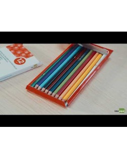 Lapices de colores acuarelables liderpapel caja de 12 unidades colores surtidos