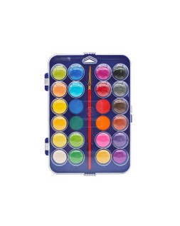 Acuarela liderpapel 24 colores con pincel estuche de plastico