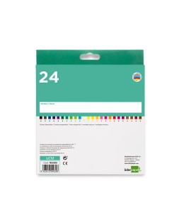 Lapices de colores acuarelables liderpapel caja de 24 unidades colores surtidos