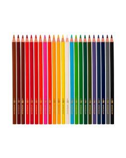 Lapices de colores acuarelables liderpapel caja de 24 unidades colores surtidos