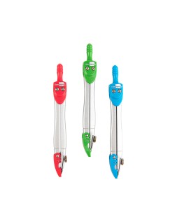 Compas liderpapel con protector de punta colores surtidos
