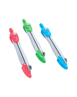 Compas liderpapel con protector de punta colores surtidos