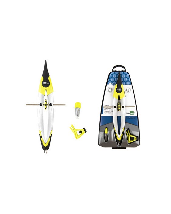 Compas liderpapel one con bigotera adaptador universal yminas colores surtidos