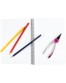 Compas liderpapel adaptador universal y minas colores surtidos