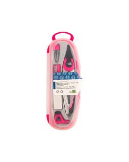 Compas liderpapel adaptador universal minas afilaminas y goma colores surtidos