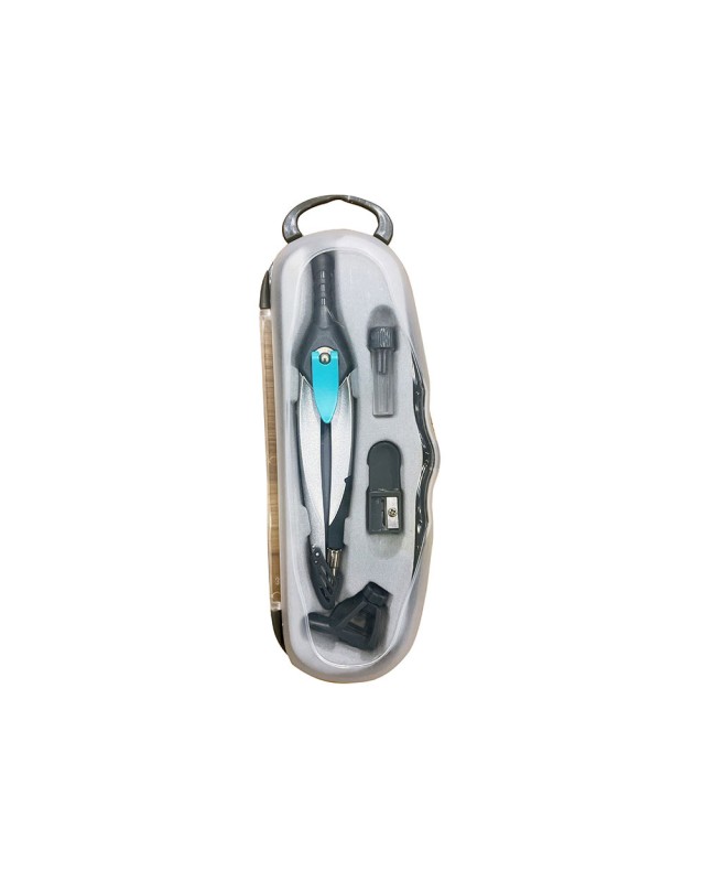 Compas liderpapel lock device con adaptador universal y tubo de minas color gris