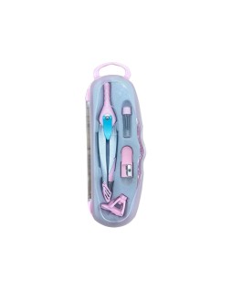 Compas liderpapel lock device con adaptador universal y tubo de minas color rosa claro