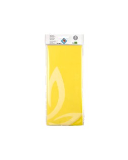 Papel seda liderpapel 52x76cm 18g/m2 bolsa de 5 hojas amarillo