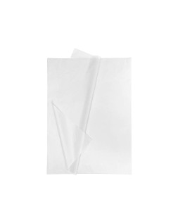 Papel seda liderpapel blanco 52x76 cm 18 gr paquete de 25 hojas
