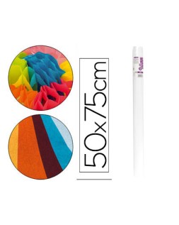 Papel seda liderpapel blanco 17g/m2 rollo de 24 hojas 50x75cm