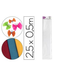 Papel crespon liderpapel 50 cm x 2.5m 34g/m2 blanco