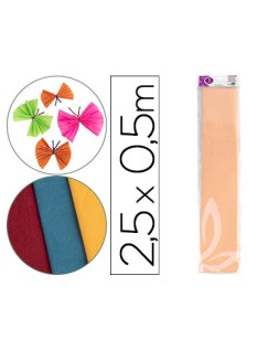 Papel crespon liderpapel 50 cm x 2.5m 34g/m2 salmon