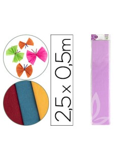 Papel crespon liderpapel 50 cm x 2.5m 34g/m2 lila
